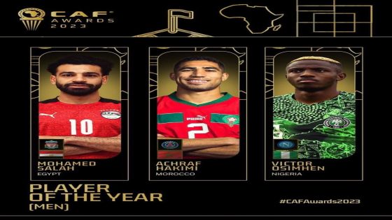 لا عب المنتخب الوطني أشرف حكيمي في اللائحة النهائية لجائزة الكرة الذهبية الافريقية