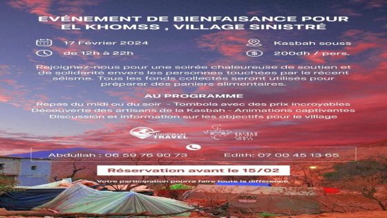 Événements de bienfaisance pour elvkhomoss village sinistré