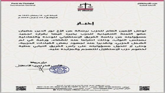 تفاصيل جديدة تعرفها قضية عمدة طنجة ومضيان يجمد عضويته في حزب “الميزان” في انتظار المحاكمة