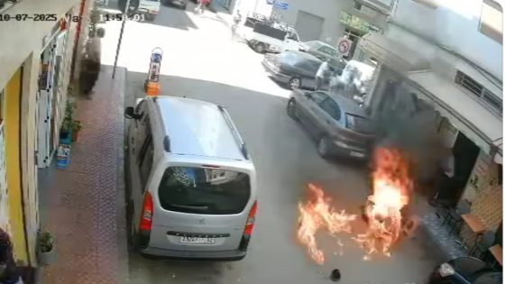 الحسيمة : حادث مروّع يهز المدينة بعد إضرام النار في الفنان “سوليت” وسط الشارع