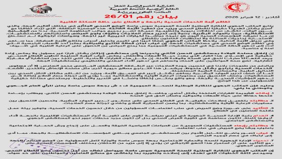 الفيدرالية الديمقراطية للشغل: أزمة الخدمات الصحية في سوس ماسة تهدد حياة المواطنين