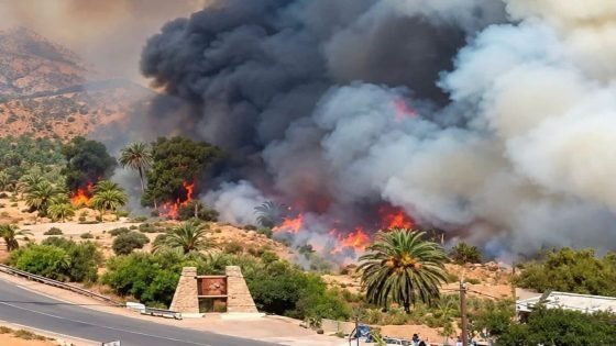 حريق جديد يثير القلق بإنرارن بأقصري الرياح والحرارة تصعّبان مهمة الإخماد